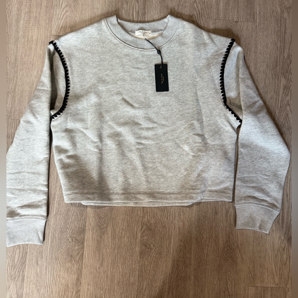 rag & bone Vintage Blanket Stitch Sweatshirt